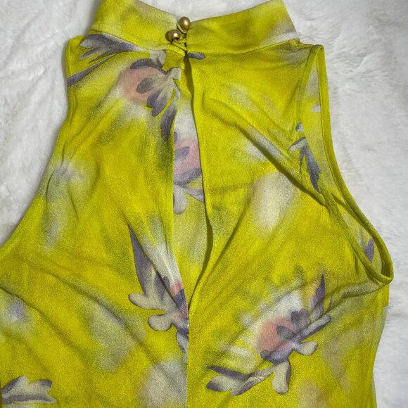 Gianni Versace Sheer Mock Neck Blouse Made in Italy Size Medium - Picture 6 of 10